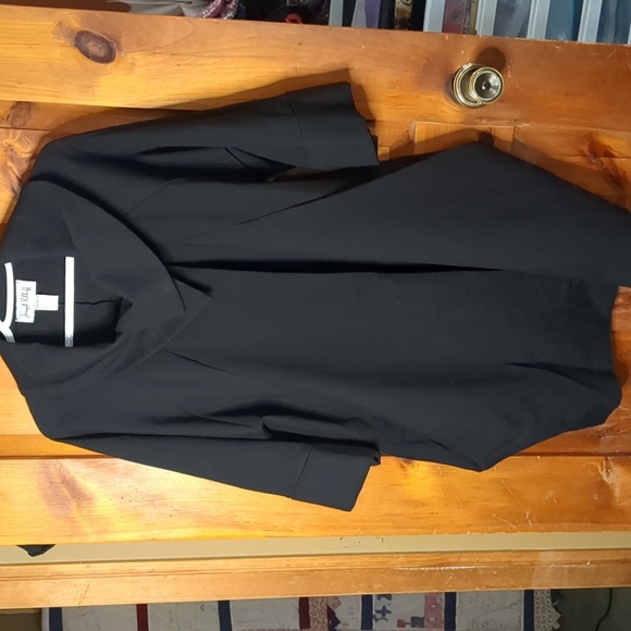 JOSEPH RIBKOFF* cocoon faux cowl asymmetric 3/4 sleeve button front jacket sz 10 - Picture 5 of 16